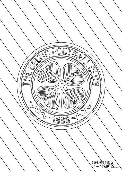 Striped Celtic Badge Printable Colouring Page - Colouring Crafts