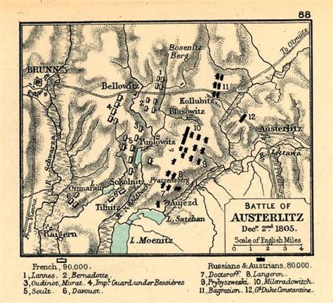 Battle of Austerlitz Map 1805 | Gifex