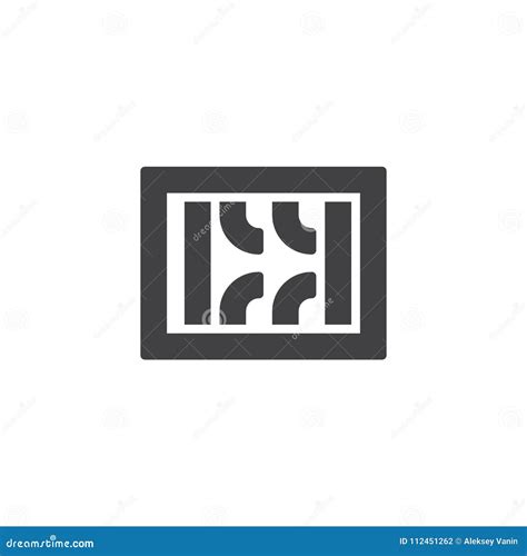 Prison break vector icon stock vector. Illustration of cage - 112451262