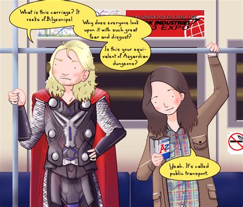 Thor and Jane: London Underground by ice-cream-skies on DeviantArt