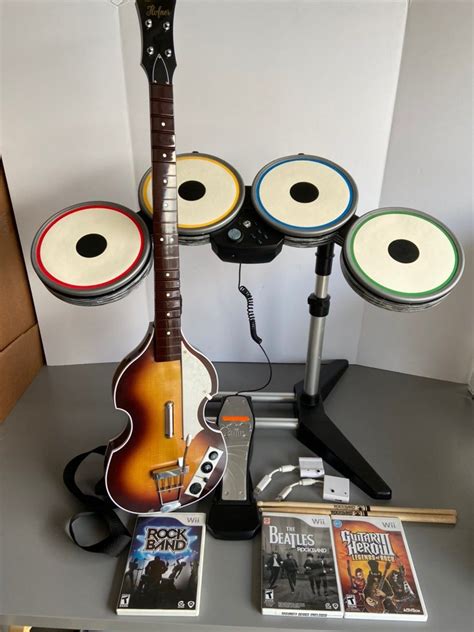 The Beatles Rock Band Wii Drums Guitar on Mercari | Rock bands, Guitar, The beatles