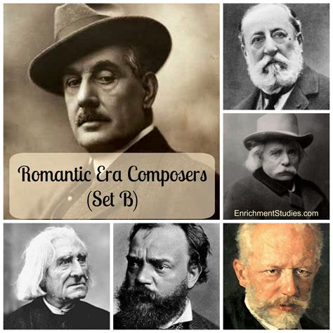 6 famous romantic era composers Diagram | Quizlet