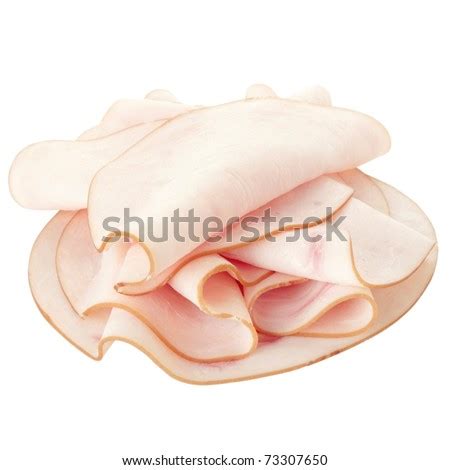 Turkey Meat Slices Isolated On White, Clipping Path Included Stock ...