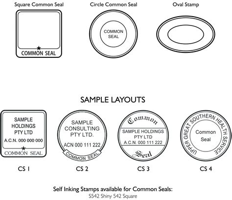 Common Seals - StampIt