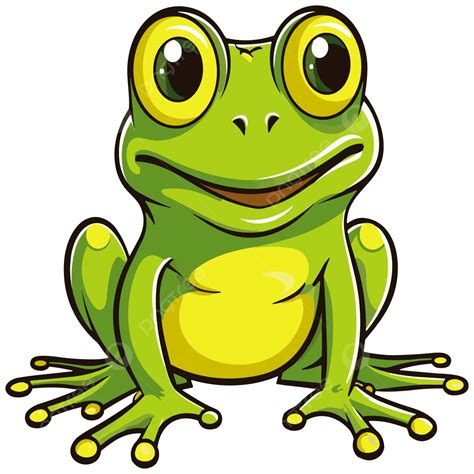 Yellow Spotted Cartoon Frog Clipart Vector, Animal Illustration, Frog Clip Art Green, Frog PNG ...