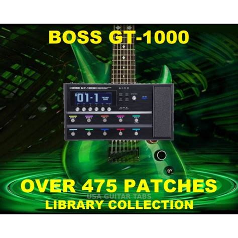 Boss GT-1000 Guitar Patches Presets Tone Collection CD Over 475 Effects ...