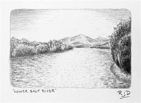 River Pencil Drawing at PaintingValley.com | Explore collection of ...