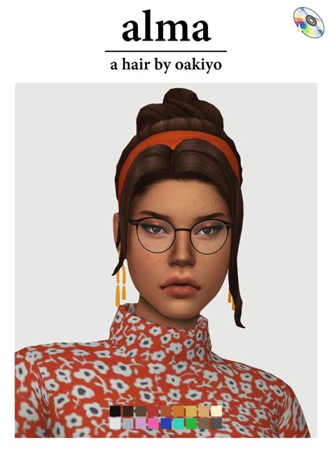oakiyo: Alma Hair I get librarian vibes from this hair ajskj. The hair comes with white swatches for