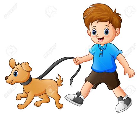 boy walking dog clipart 20 free Cliparts | Download images on ...