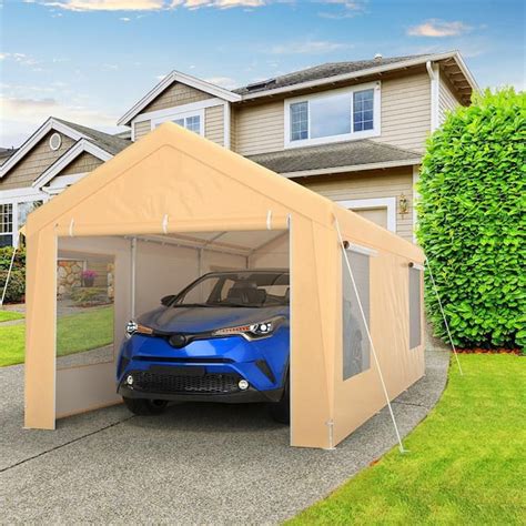 Gymax X 17 Heavy-Duty Carport Canopy PE Car Tent Steel, 58% OFF