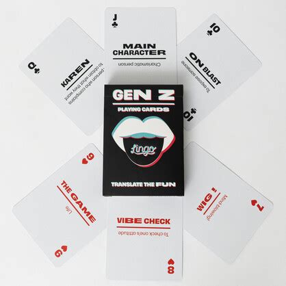 Wholesale Gen Z Slang Playing Cards - Lingo Playing Cards - Fieldfolio