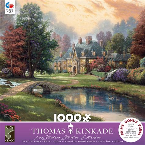 Ceaco - Thomas Kinkade - Lakeside Manor - 1000 Piece Jigsaw Puzzle ...