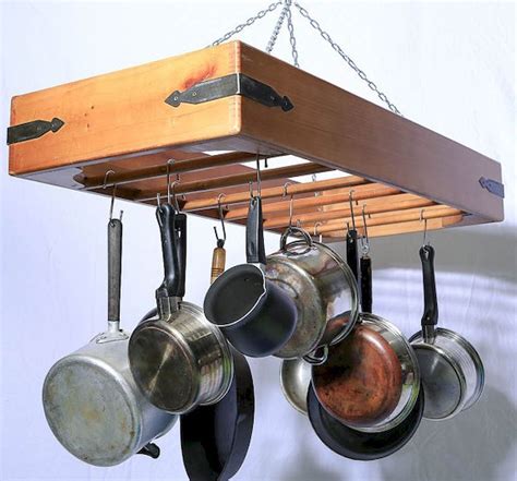 Wooden Hanging Pot Rack - Foter