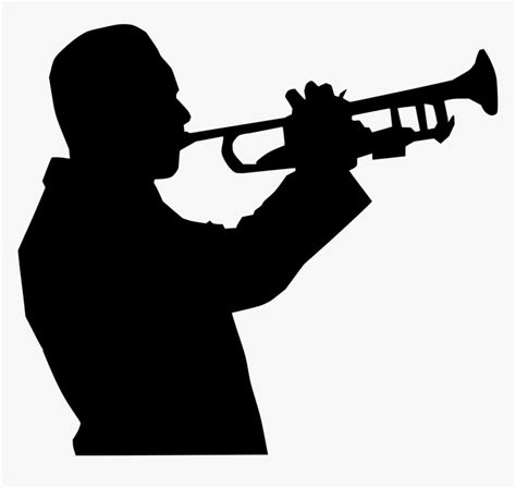 Trumpet Player Silhouette, HD Png Download - kindpng