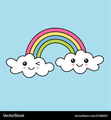 Cute Cartoon Clouds With Faces - Kagutaba