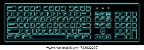 Virtual Keyboard Neon Keys Hologram Stock Illustration 722632237 | Shutterstock