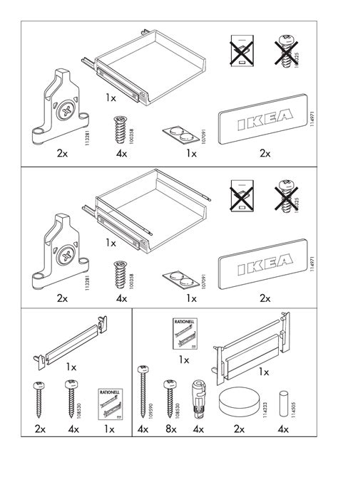 IKEA RATIONELL DRAWER FRONT 24" Assembly Instruction | Page 3 - Free PDF Download (20 Pages)