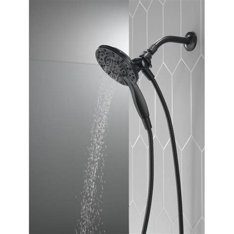 Delta In2ition Matte Black Round Dual/Combo Shower Head 2.5-GPM (9.5-LPM) in the Shower Heads ...