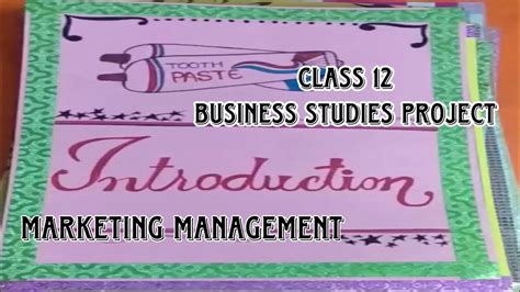 Class 12 Business studies project| Marketing Management | Project decoration ideas | school ...