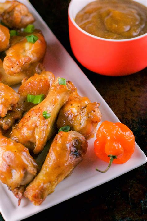 Mango Habanero Chicken Wings in the Oven - Crispy and Gluten-Free