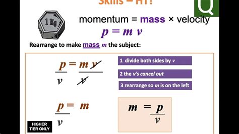 AQA GCSE physics equation for momentum, mass and velocity - YouTube