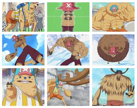 One Piece ~ Tony Tony Chopper's Transformations: Walk Point, Brain Point, Heavy Point, Jumping ...