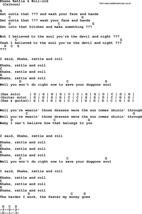 Bruce Springsteen song: Shake Rattle & Roll, lyrics and chords