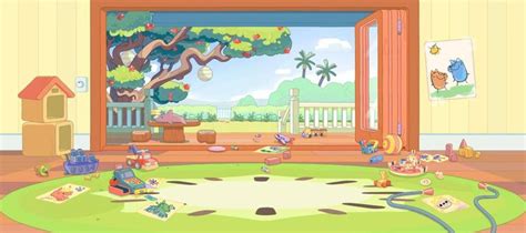 All Things Bluey | Cartoon house, Cartoon background, Cute art styles