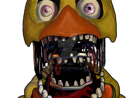 Withered Chica Drawing by Okiaa on DeviantArt