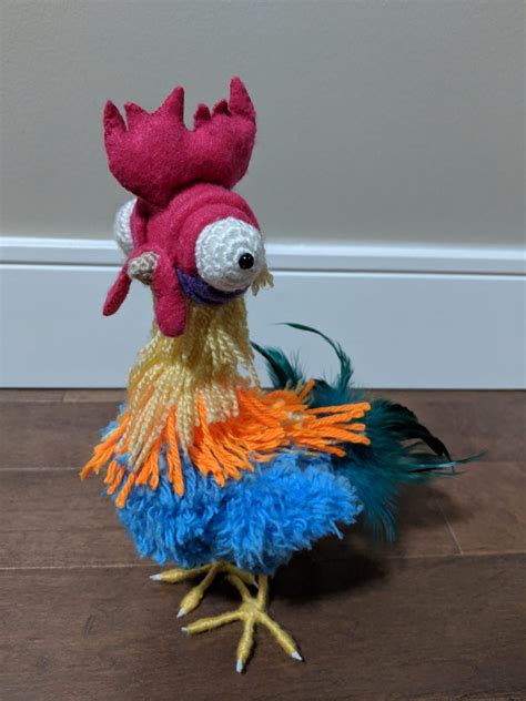 Custom crocheted chicken inspired by Moana's Hei Hei. Price $58 Thread Crochet, Knit Crochet ...