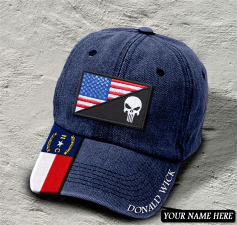 North Carolina Half-flag Pun Patch Customize Embroidered Hat – Nizagear