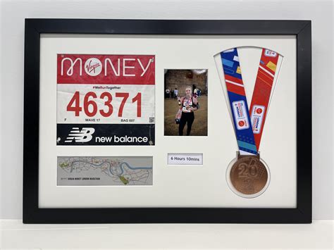 London Marathon 2019 Display Frame for medal, Title and Photo