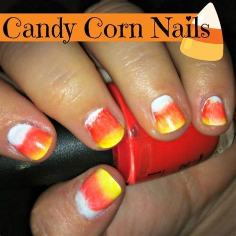 Candy Corn Halloween Nail Art