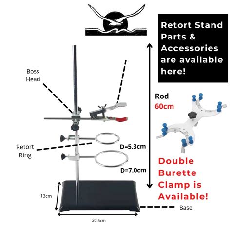 LAB MASTER Retort Stand Lab Parts & Accessories (Boss head, Clamp, Rod ...