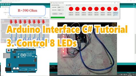 Arduino C# Serial Communication Control 8 LEDs - YouTube