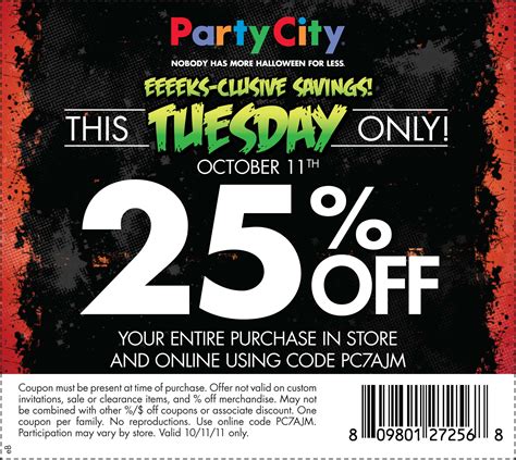 Party City Coupon - Good 10/11 Only - Who Said Nothing in Life is Free?