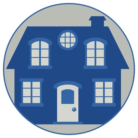 Blue house vector image | Free SVG