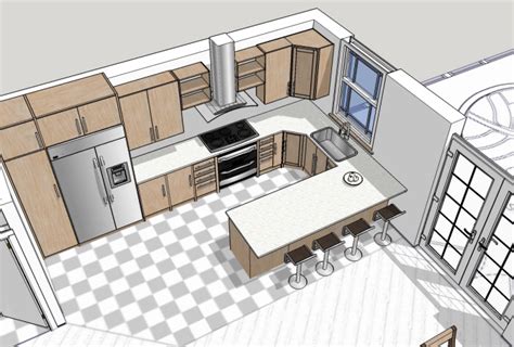 Kitchen design in SketchUp by Abramov´s Design at Coroflot.com