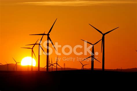 Wind Turbine Sunset Stock Photo | Royalty-Free | FreeImages