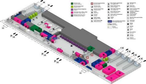 Modlin airport map - Warsaw chopin airport terminal map (Masovia - Poland)