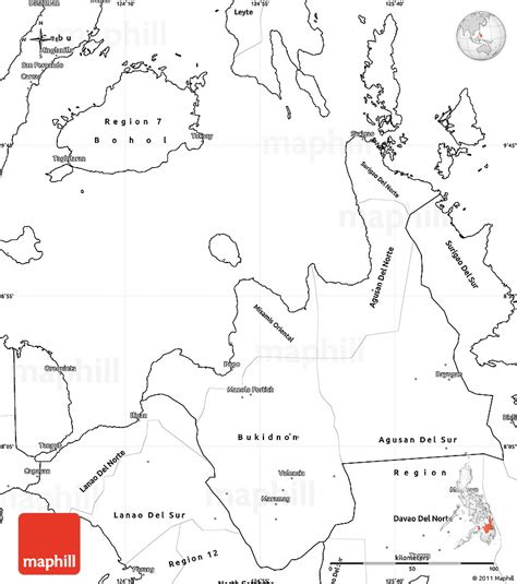 Blank Simple Map of Region 10