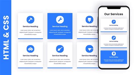 Responsive Our Services Section Using HTML & CSS | With Source Code - YouTube