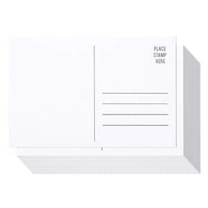 Amazon.com : 50 Pack Bulk Postcards - Blank Plain White 4x6 Mailable Postcard Set : Office Products