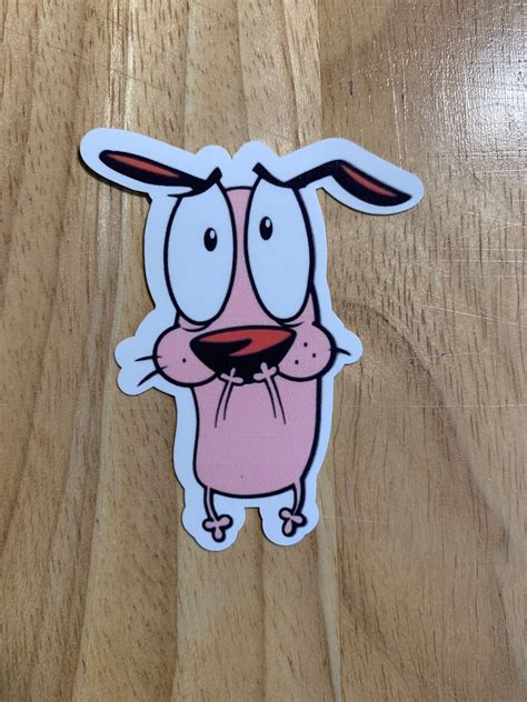 Courage the Cowardly Dog Sticker - Etsy