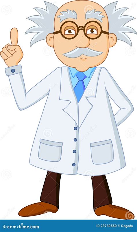 Stock Photo: Funny scientist cartoon character. Image: 23739550