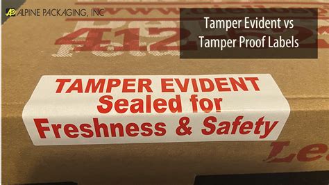 Tamper Evident Vs. Tamper Proof Labels - Alpine Packaging