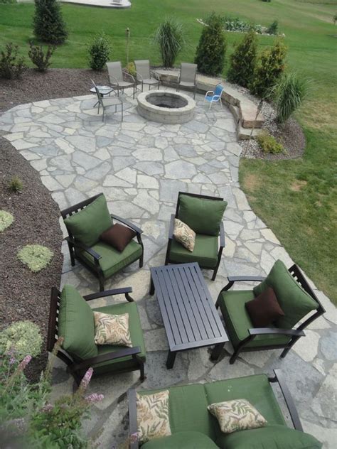 Flagstone Fire Pit Patio DIY Ideas Video Instructions | Stone patio ...