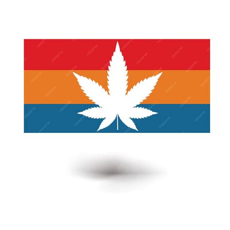 Premium Vector | Vector marijuana national flag illustration