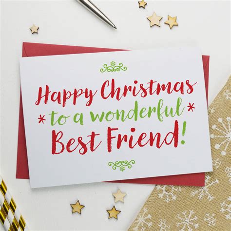 Christmas Card For Wonderful Best Friend By A is for Alphabet