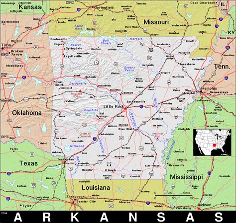 Map Of Arkansas And Oklahoma - College Map